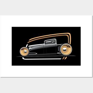 Scarab Motorsports Rat Rod Truck Logo Posters and Art